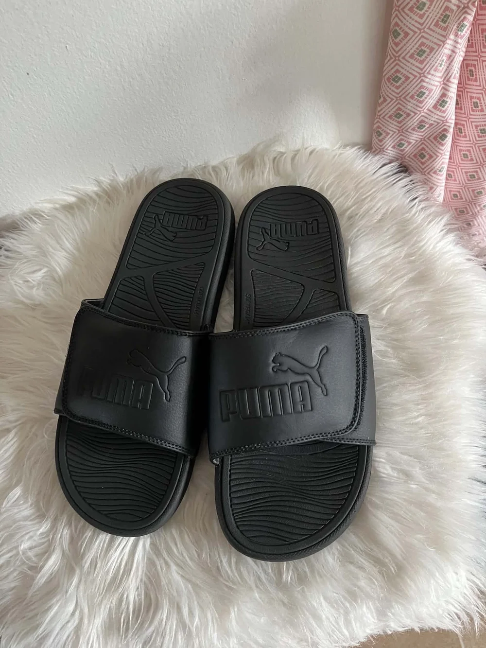 Puma Men's Black Adjustable Slide Sandals